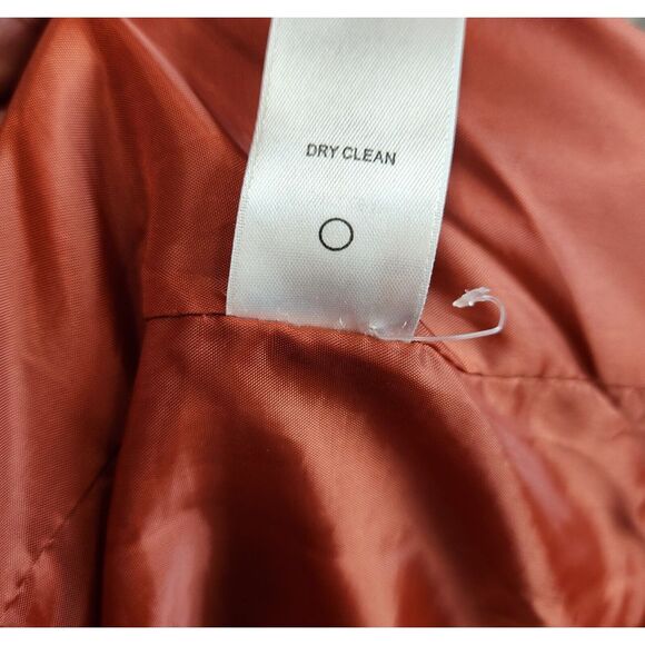 Jessica London Womens Wool Bland Coat Size 30 Orange Hooded Office Academia Fall - Picture 10 of 10